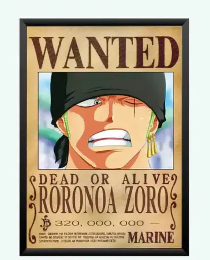 ONE PIECE ZORO WALL ART