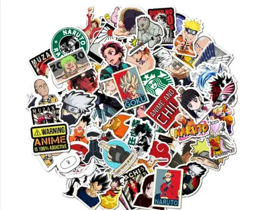 Pack of 56 Random Anime Aesthetic Vinyl Stickers