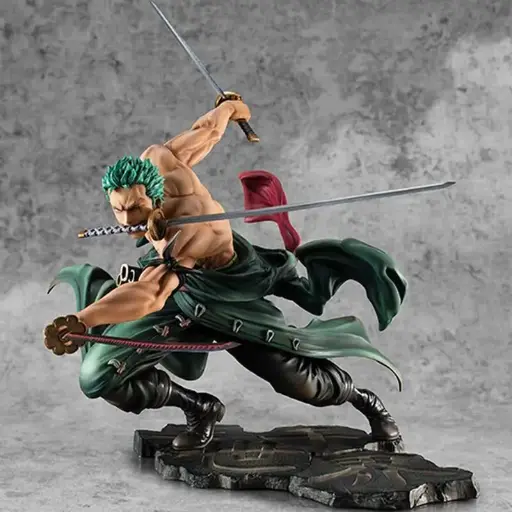 One Piece Roronoa Zoro Black Base Action Figure Set Height- 18cm
