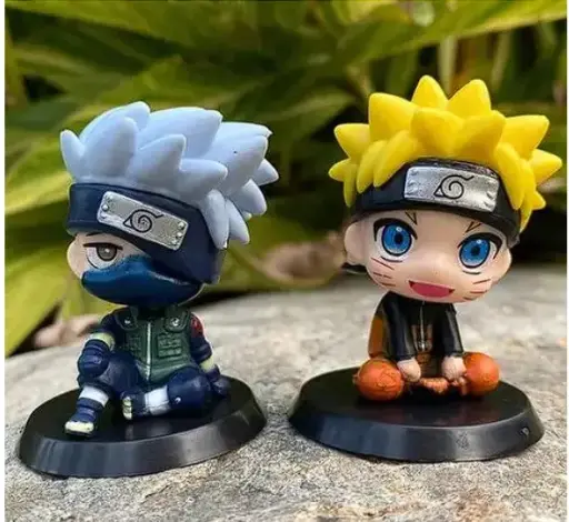 Naruto Kakashi Miniature Anime Action Figures Manga Collectible (Set Of 2) (6.5 cm)